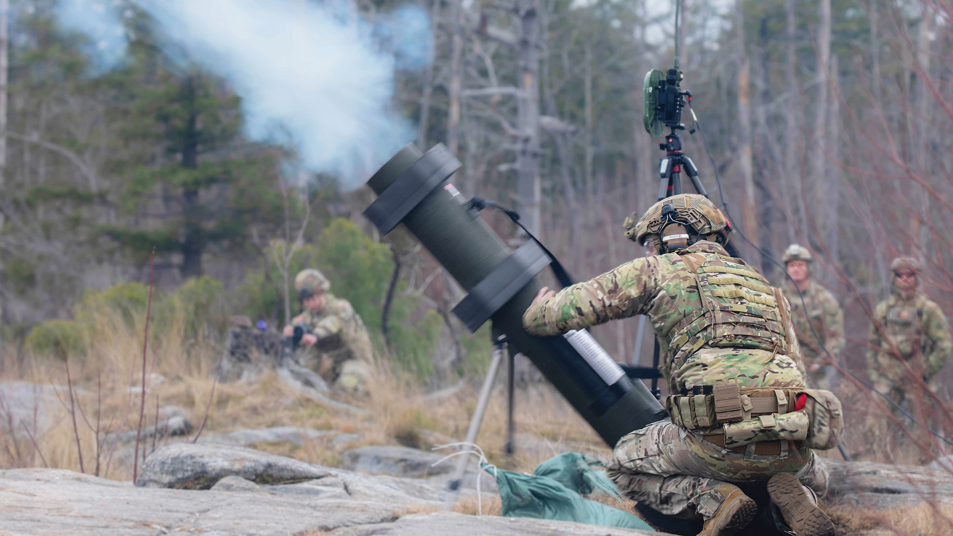 Picture of special operation soldier firing a hero-120