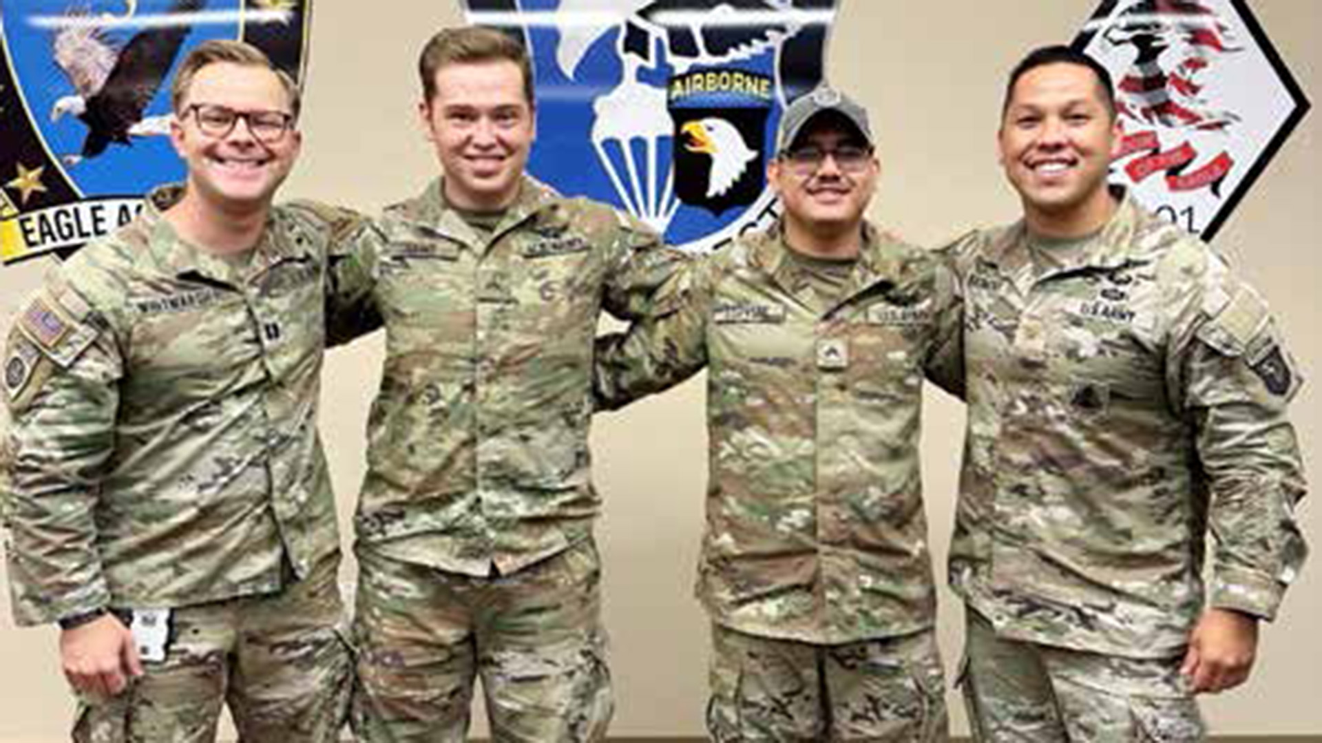 picture of CPT Jeffrey Whitmarsh (101 CAB AS2), CPL Joshua Laws and CPL Donovan Espitia.