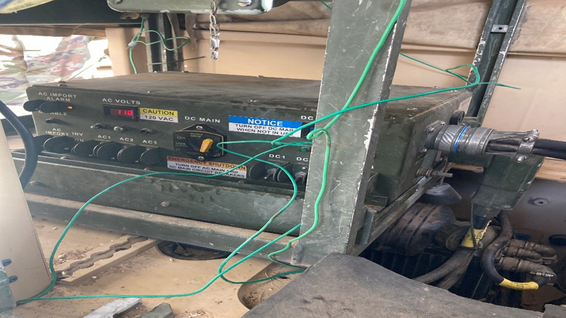photo 7 of the FDC to power all radios and radio mounts from the rear of the 
        JLTV