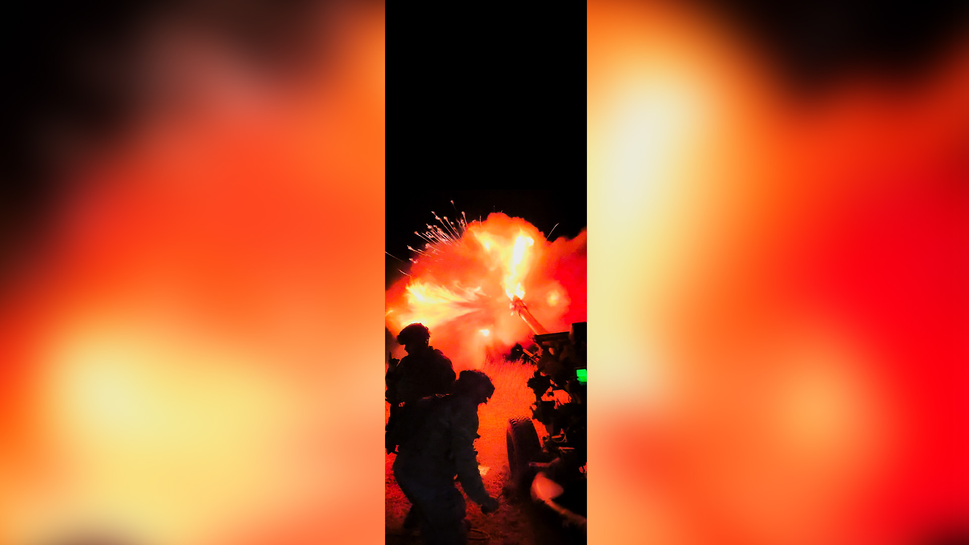 silhouette of soldiers.